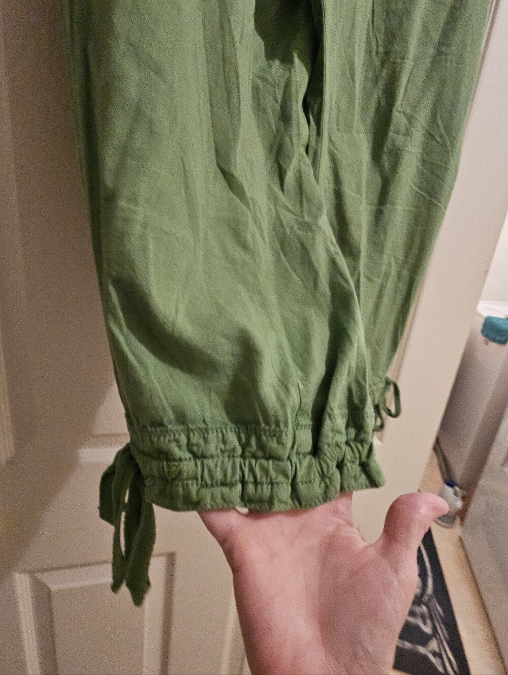 Free People Light Green Cargo Capri Pants - Picture 6 of 8